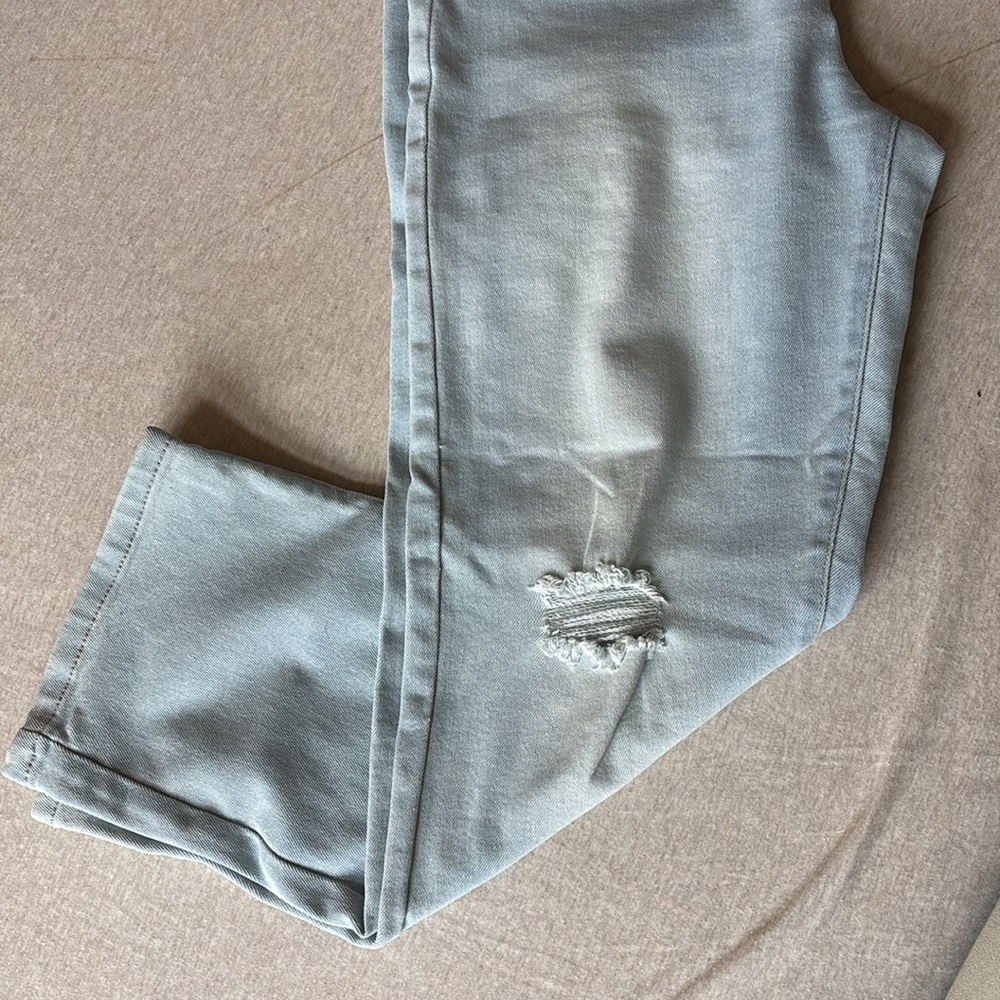Light Blue Distressed Jeans - Picture 3 of 4